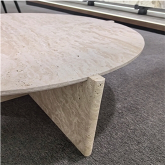 Modern Travertine Stone Coffee Table