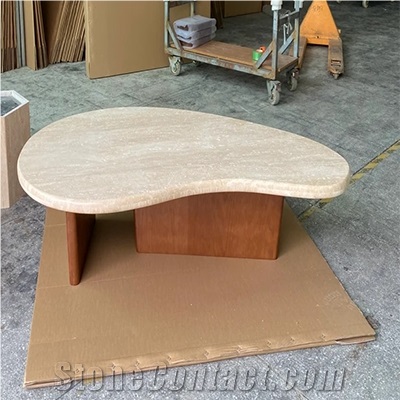 Nordic Travertine Coffee Table For Home