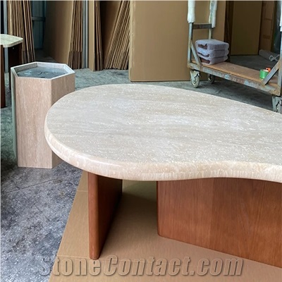 Nordic Travertine Coffee Table For Home