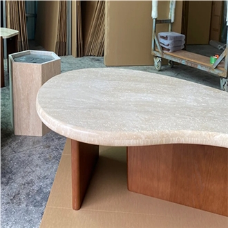 Nordic Travertine Coffee Table For Home