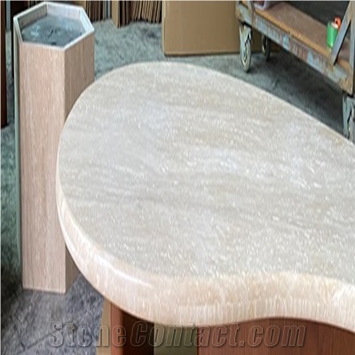 Nordic Travertine Coffee Table For Home