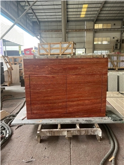 Red Travertine Stone Sink Vanity Tops