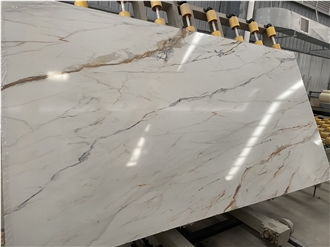Artificial Calacatta Gold Marble Slabs For Bathroom Wall