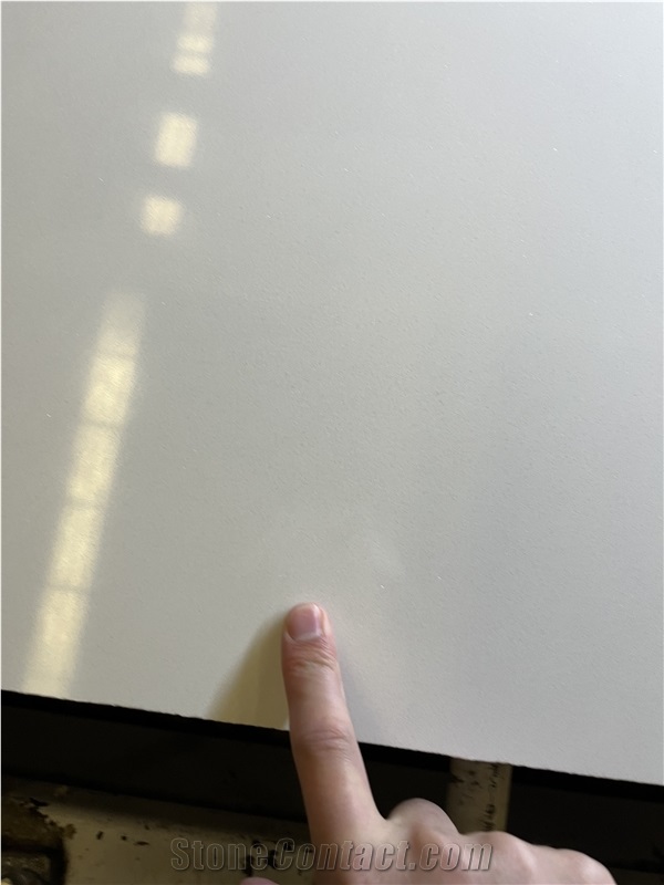 Crystal White Marble Look Quartz Slabs