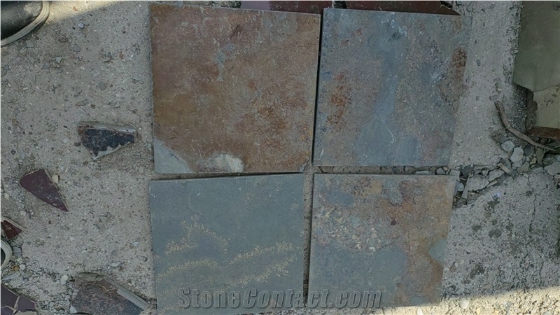 Rustic Slate Tiles For Exterior Patio And  Pool Deck