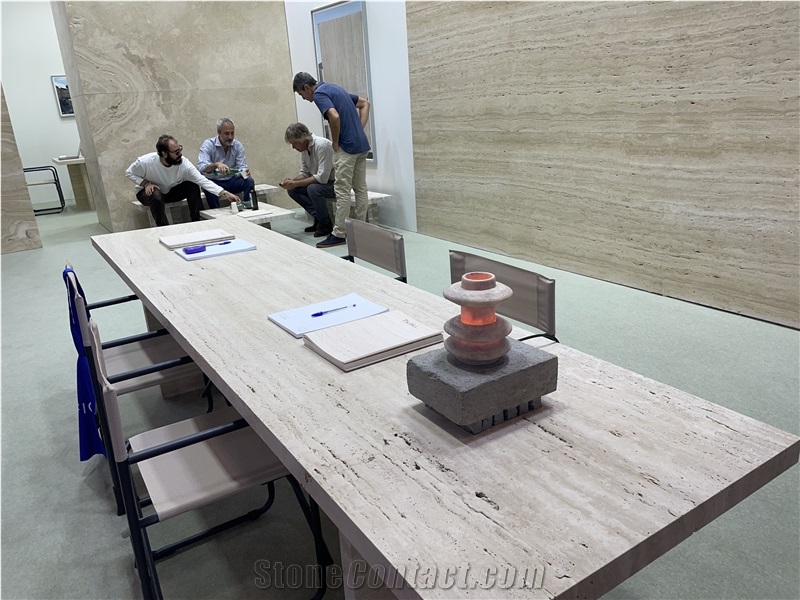 Tivoli Travertino Bianco Oniciato Table Top