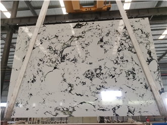 Emerald Black Quartz For Interior Decoration Stone