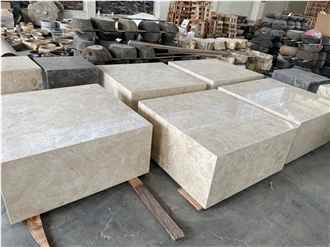 Beige Marble Box Table
