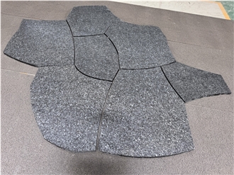 Angola Black Granite Random Flagstone Flooring