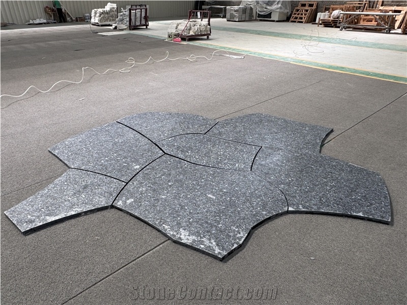 Angola Black Granite Random Flagstone Flooring