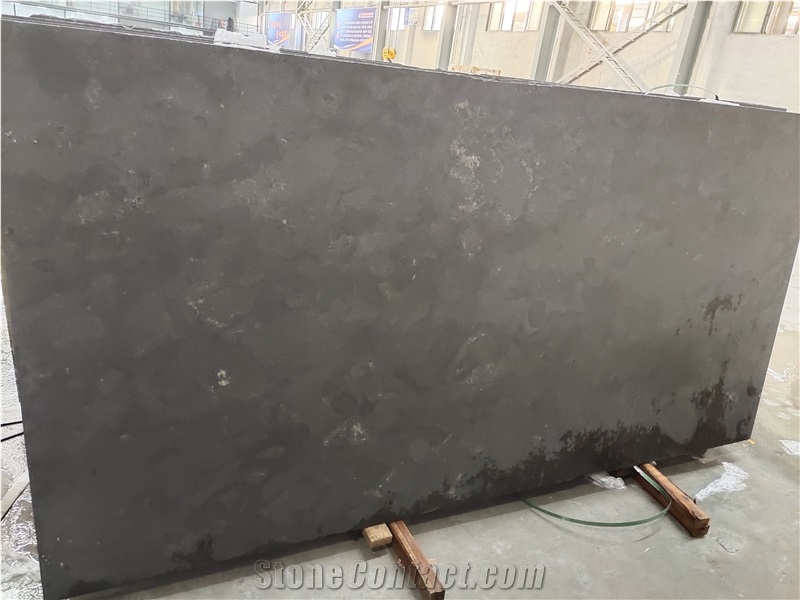 China Blue Limestone Slabs Brushed