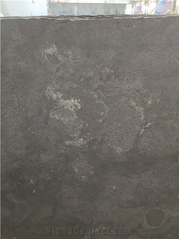 China Blue Limestone Slabs Brushed