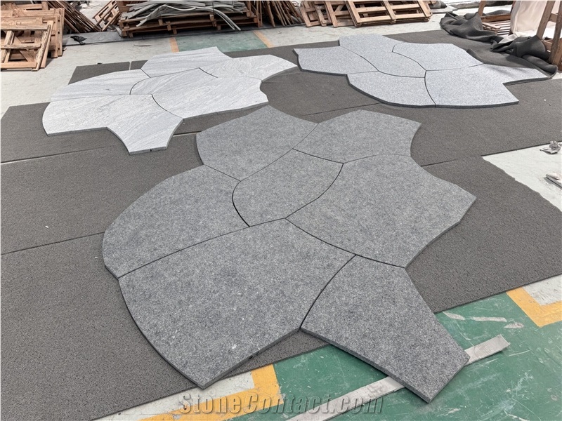 China Juparana Granite Flagstone Flamed Surface