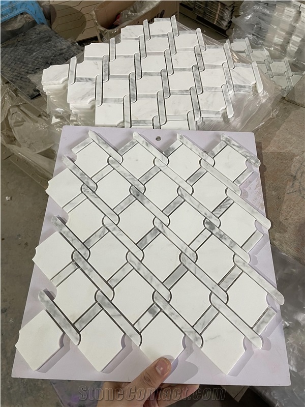 Natural White Marble Mosaic Tiles For Wall