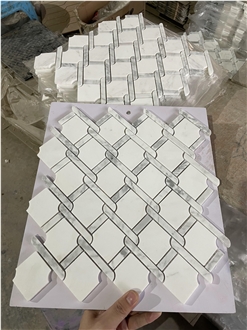 Natural White Marble Mosaic Tiles For Wall