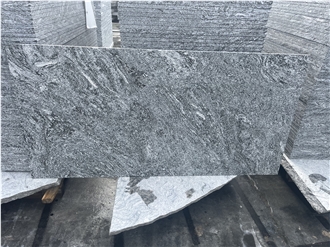 Snow Grey Granite Slabs Polished Flamed