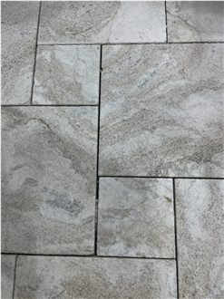 Brushed Spa Grey Quartzite French Pattern For Kitchen Floor