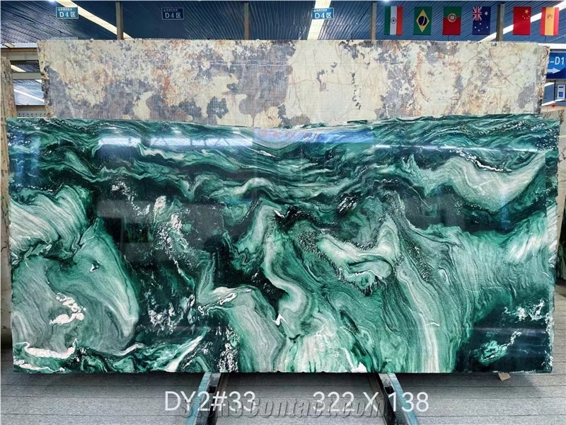 Imported Green Quartzite Masi Quartzite Slabs For Kitchen