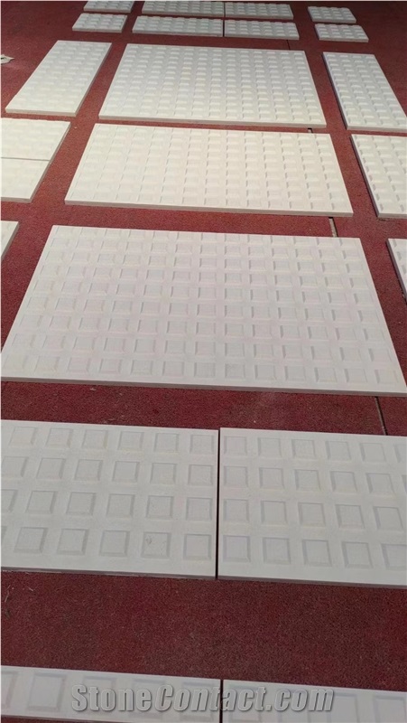 Light Beige Limestone Panels Moca Cream 3D Cnc Wall Panels