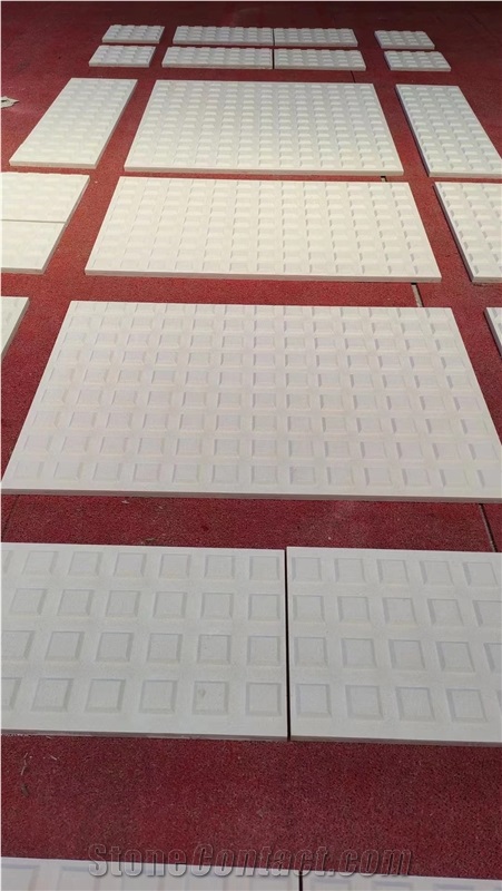 Light Beige Limestone Panels Moca Cream 3D Cnc Wall Panels