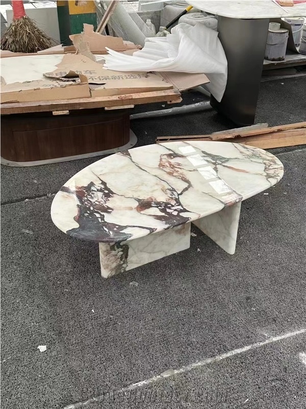 Luxury Marble Calacatta Monet Coffee Table For Home Decor