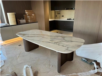 Luxury Marble New White Beauty Hotel Restaurant Dining Table