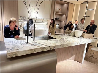 Prefab Stone Calacatta Viola Home Kitchen Island Bench Tops
