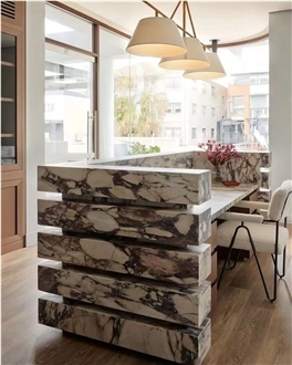 Prefab Stone Calacatta Viola Home Kitchen Island Bench Tops