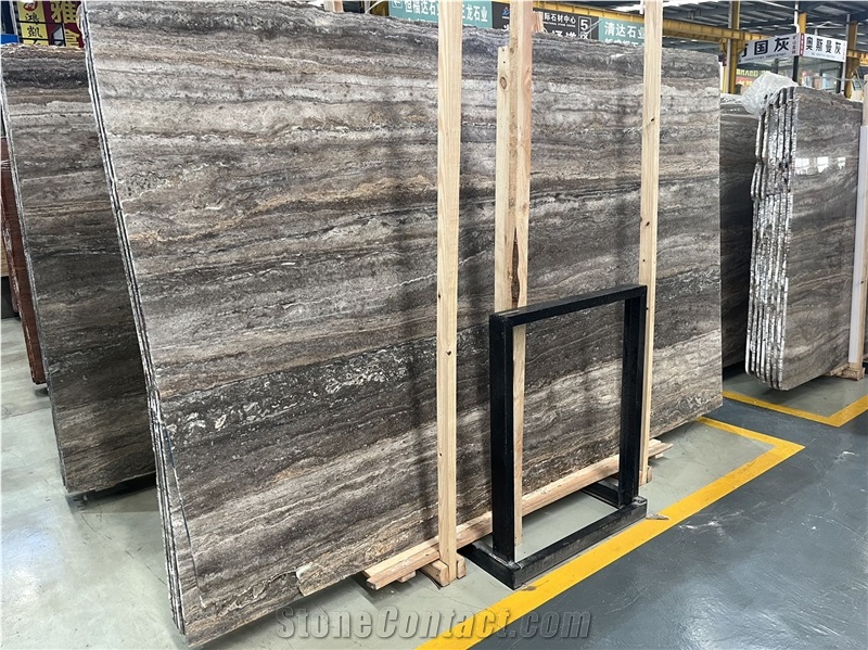 Silver Travertine Slabs
