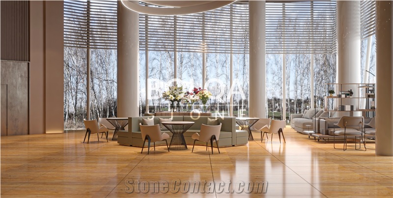 Iran Orange Travertine Tiles -- PORTENDAF