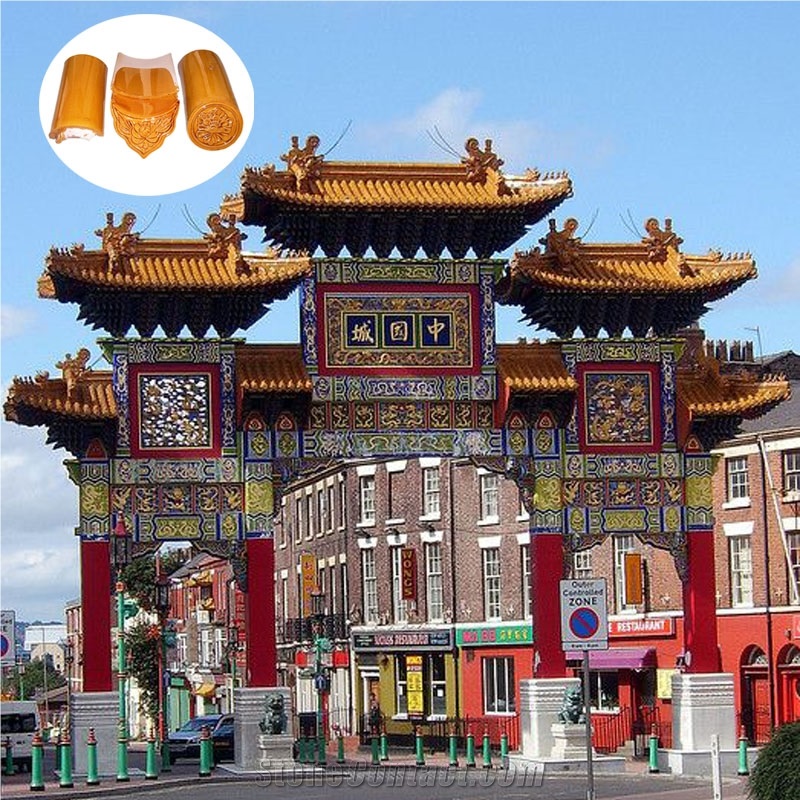 Chinatown Gate Design Chinese Old Roof Tiles Clay Tile Roof