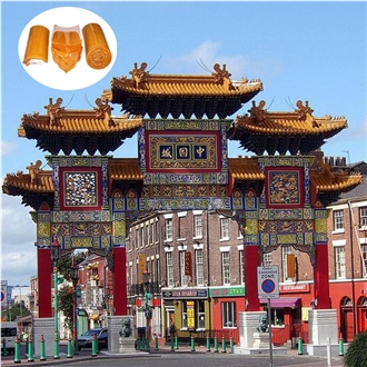Chinatown Gate Design Chinese Old Roof Tiles Clay Tile Roof