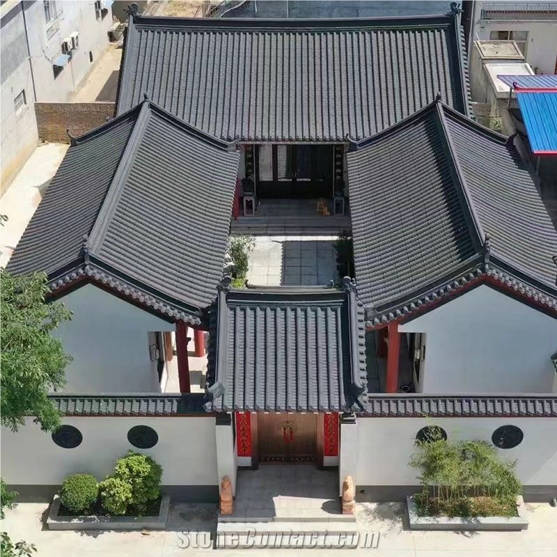 Chinese Roofing Materials China House Grey Clay Tile Roof