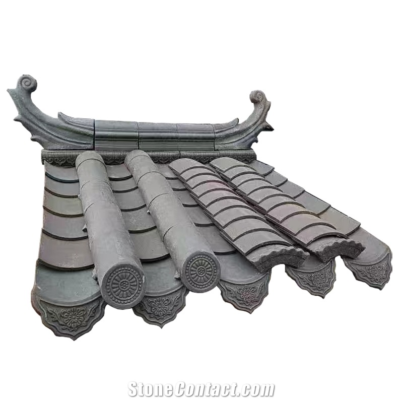 Chinese Roofing Materials China House Grey Clay Tile Roof
