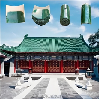 Chinese Terracotta Glazed Traditional Green Roof Tiles