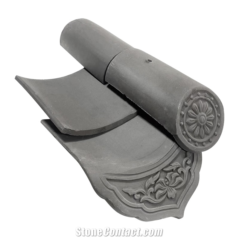 Garden Gazebo Chinese Grey Clay Roof Tiles