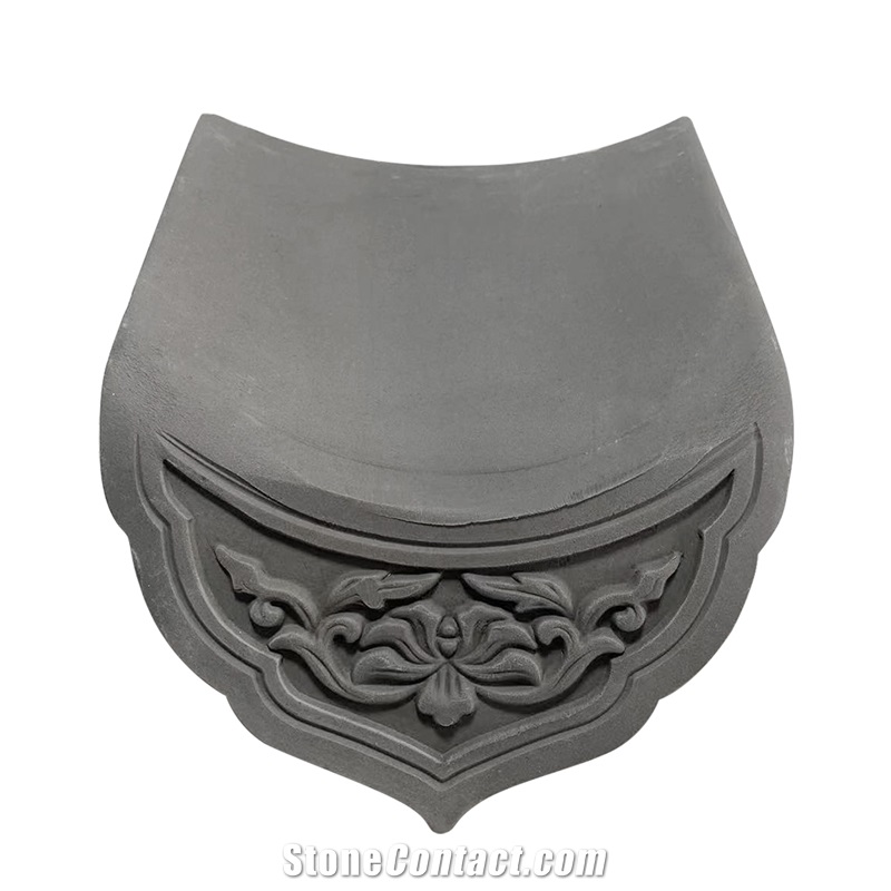Garden Gazebo Chinese Grey Clay Roof Tiles
