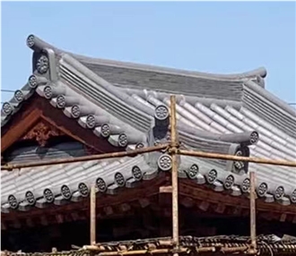 Tea House Roofing Material Glazed Clay Japanese Roof Tiles