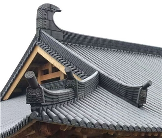 Tea House Roofing Material Glazed Clay Japanese Roof Tiles