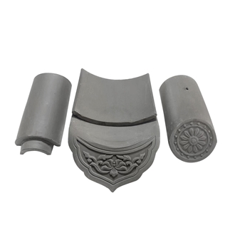 Temple Pagodas Clay Grey Style Roofing Japanese Roof Tiles