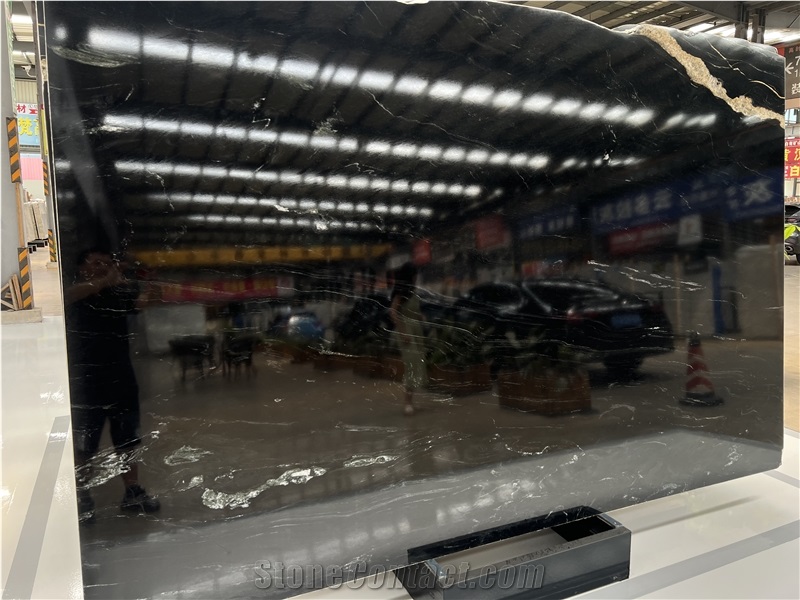Ancient Black Via Lactea Granite Slabs