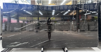 Ancient Black Via Lactea Granite Slabs