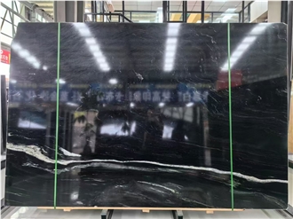 Ancient Black Via Lactea Granite Slabs