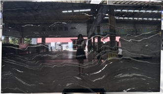 Ancient Black Via Lactea Granite Slabs