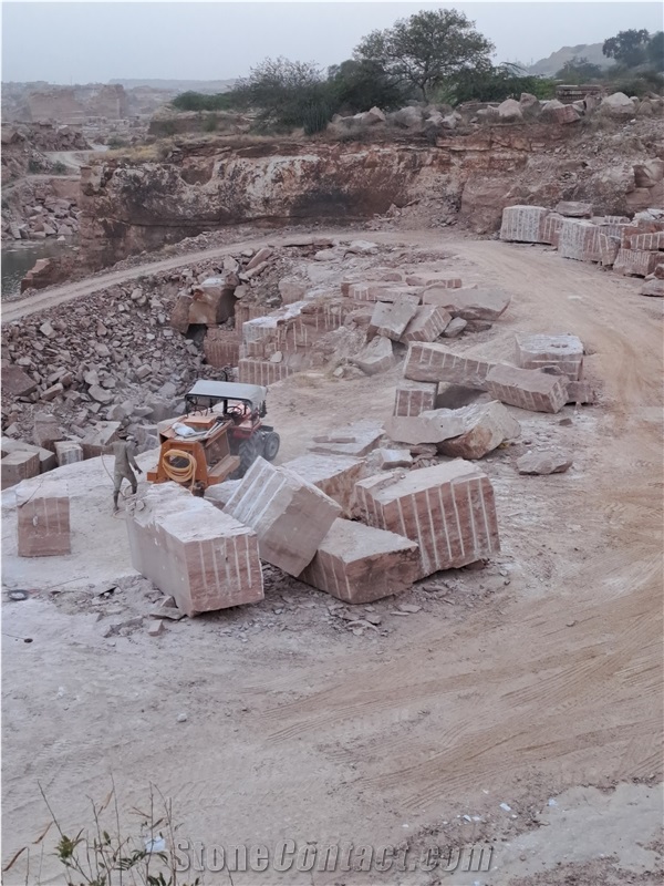 Jodhpur Pink Sandstone Blocks