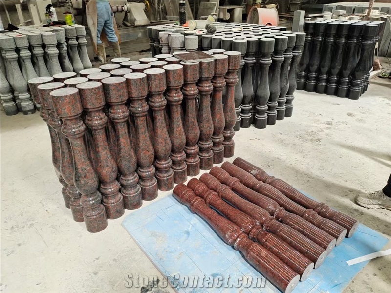 Customized Granite Terrace Balustrades Rails For Villa
