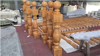 Factory Price Natural Stone Onyx Staircase Rails Baluster