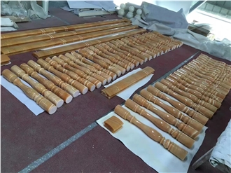 Factory Price Natural Stone Onyx Staircase Rails Baluster