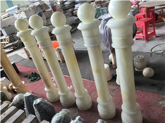 Factory Price Natural Stone Onyx Staircase Rails Baluster