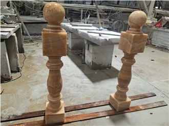 Factory Price Natural Stone Onyx Staircase Rails Baluster